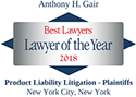 Best Lawyers - Lawyer of the Year - Anthony H. Gair 2018