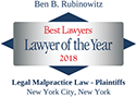 Best Lawyers - Lawyer of the Year - Ben B. Rubinowitz 2018