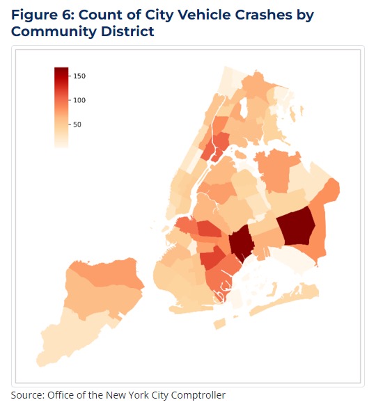 Count of City Vehicle Crashes by Community District