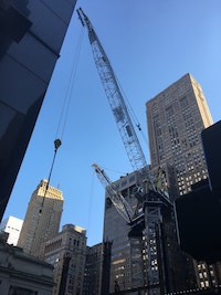 Crane at NYC construction site